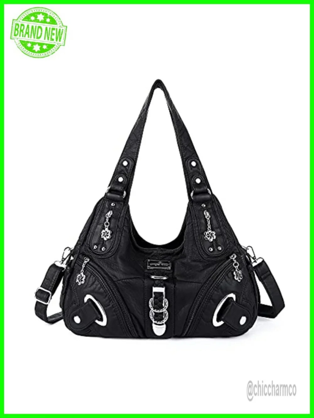 Large Hobo Shoulder Bag Satchel Pu Leather Faux Leather Crossbody Work Bag